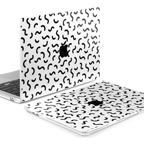 Image of MEEgoodo Case for M5 /M4 /M3 /M2 MacBook Air 13 inch 2026 2025 2024 2022, Fit Model A3449 /A3240 /A3113 /A2681, Case Compatible with MacBook Air 13.6-inch, Cartoon Line