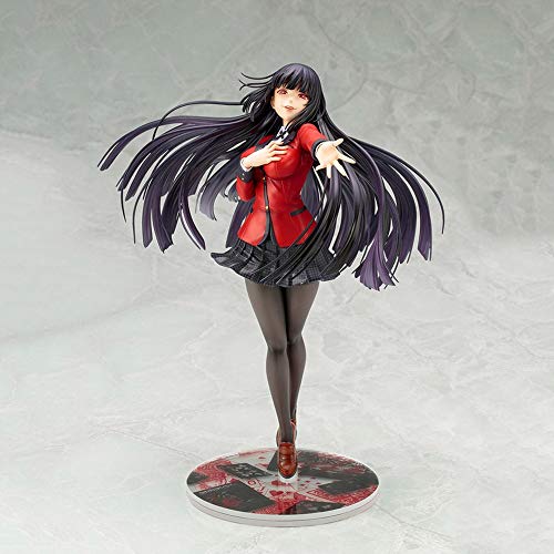 Bonmin Sensual Japanese Anime Action Figures, Adult PVC Action Figures, Kakegurui - Jabami Yumeko 1/8 Standing Posture PVC Hand Model Doll Ornaments Birthday Gift Beautiful Anime Figure