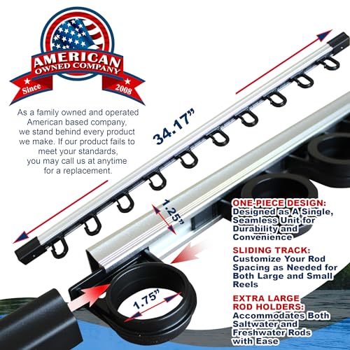 Rush-Creek-Creations-Fishing-Rod-Holder-Garage-Organization-and-Wall-Storage-for-Reels-Gear-and-Accessories-VerticalHorizontal-Rack