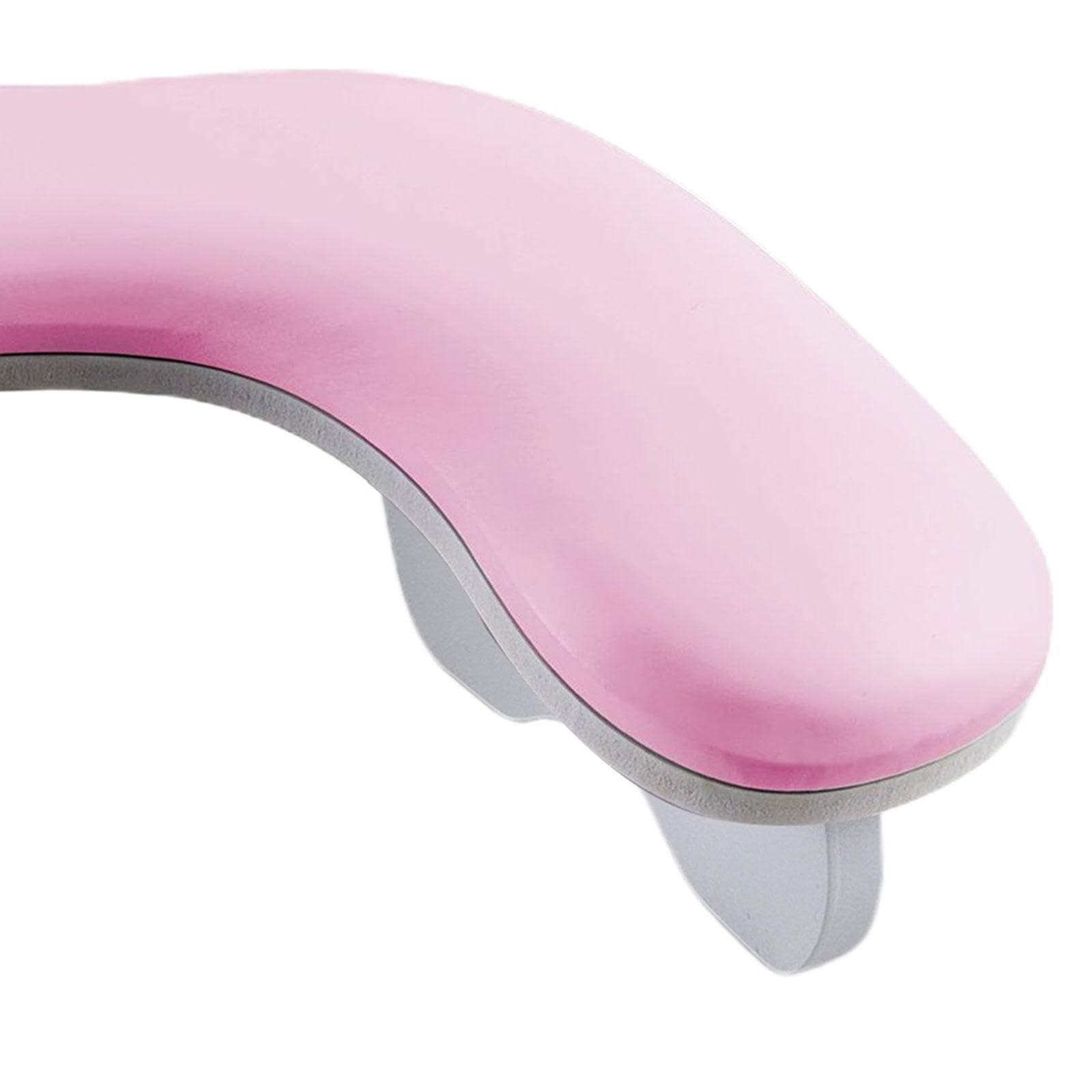 Reposabrazos de Poliuretano en Forma de U, Reposamanos de Poliuretano, Cojín para Uñas, Extraíble, para Peluquerías, Mujeres Y Niñas, Rosa