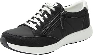Alegria Women's Eazeer Lightweight Fashion Sneaker with Cork Footbed for Arch Support and Side Zipper for Easy Slip On and Off