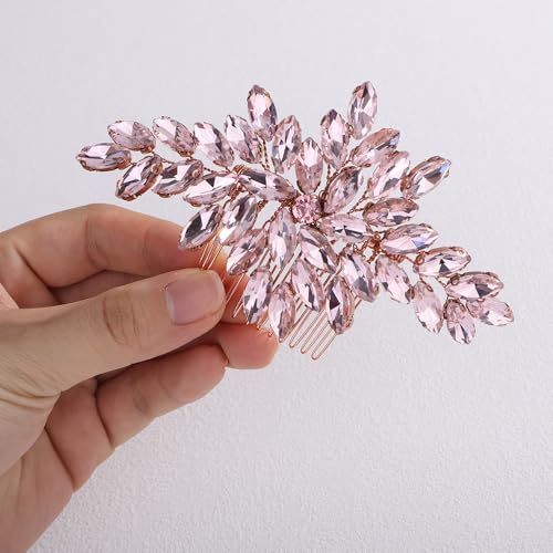 Peine para cabello con aplicaciones de cristal y diseño delicado miniatura 4