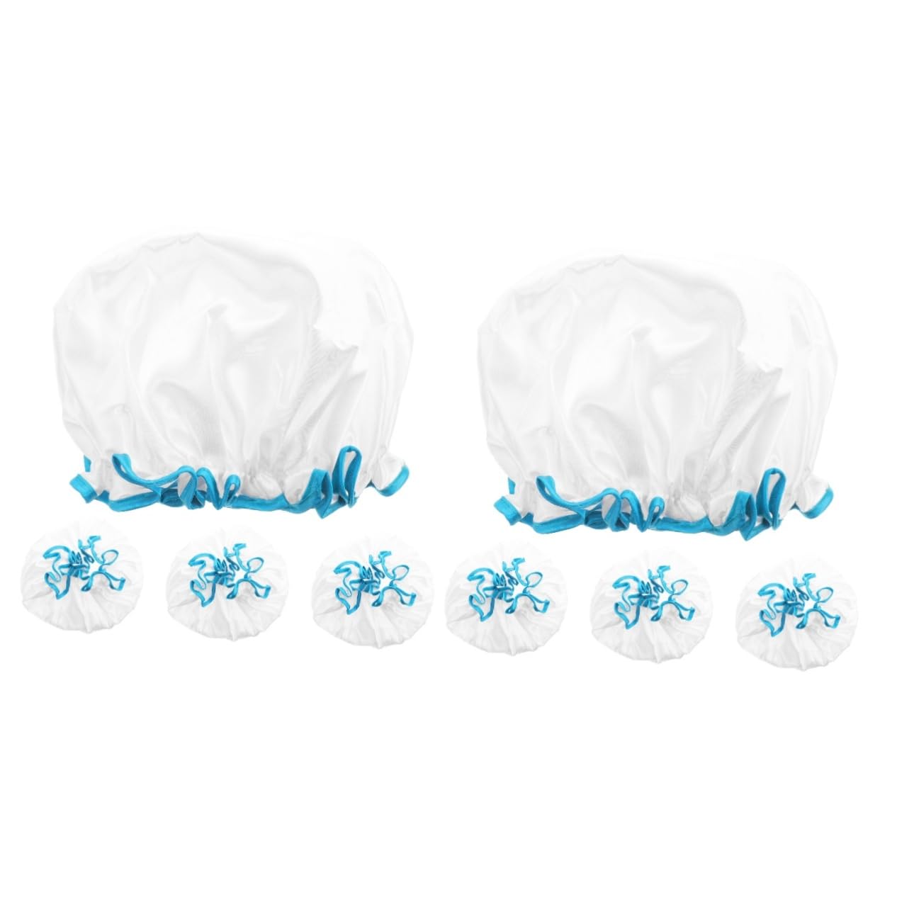 Healeved 8piezas Gorros De Baño Reutilizables Para Mujeres De Doble Impermeables Protege Tu Cabello Maquillaje