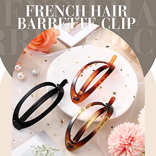 3 Peines para cabello estilo francés ovalados multicolor miniatura 5