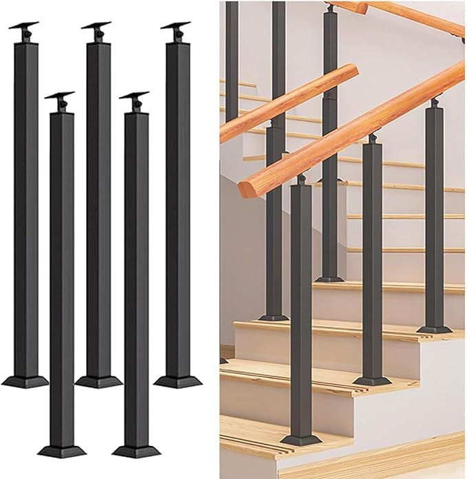Poteaux de balustre d'escalier en métal pour garde-corps de balcon extérieur et intérieur