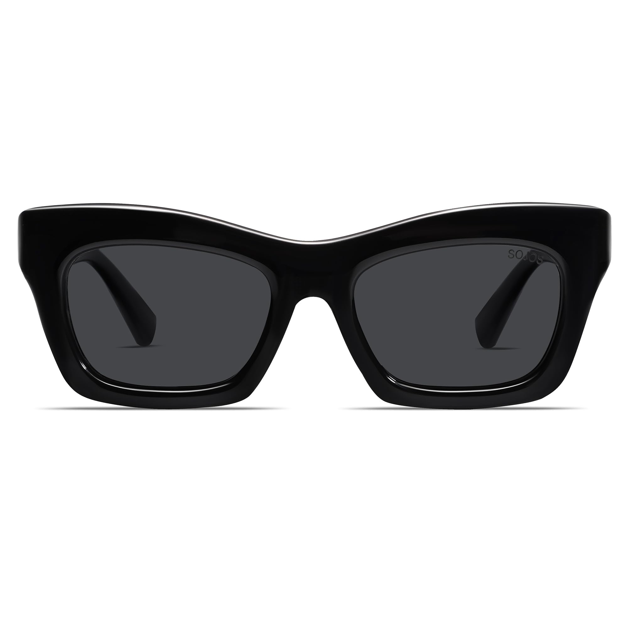 SOJOS Trendy Cat Eye Polarized Sunglasses for Women Men Retro Chunky Designer Sunnies SJ2339