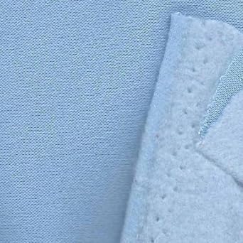 Poly Cotton Sweatshirt Fleece, 58" Wide, Fabric by The Yard, Perfect for Loungewear and Hoodies, Light Blue, 3 Yards