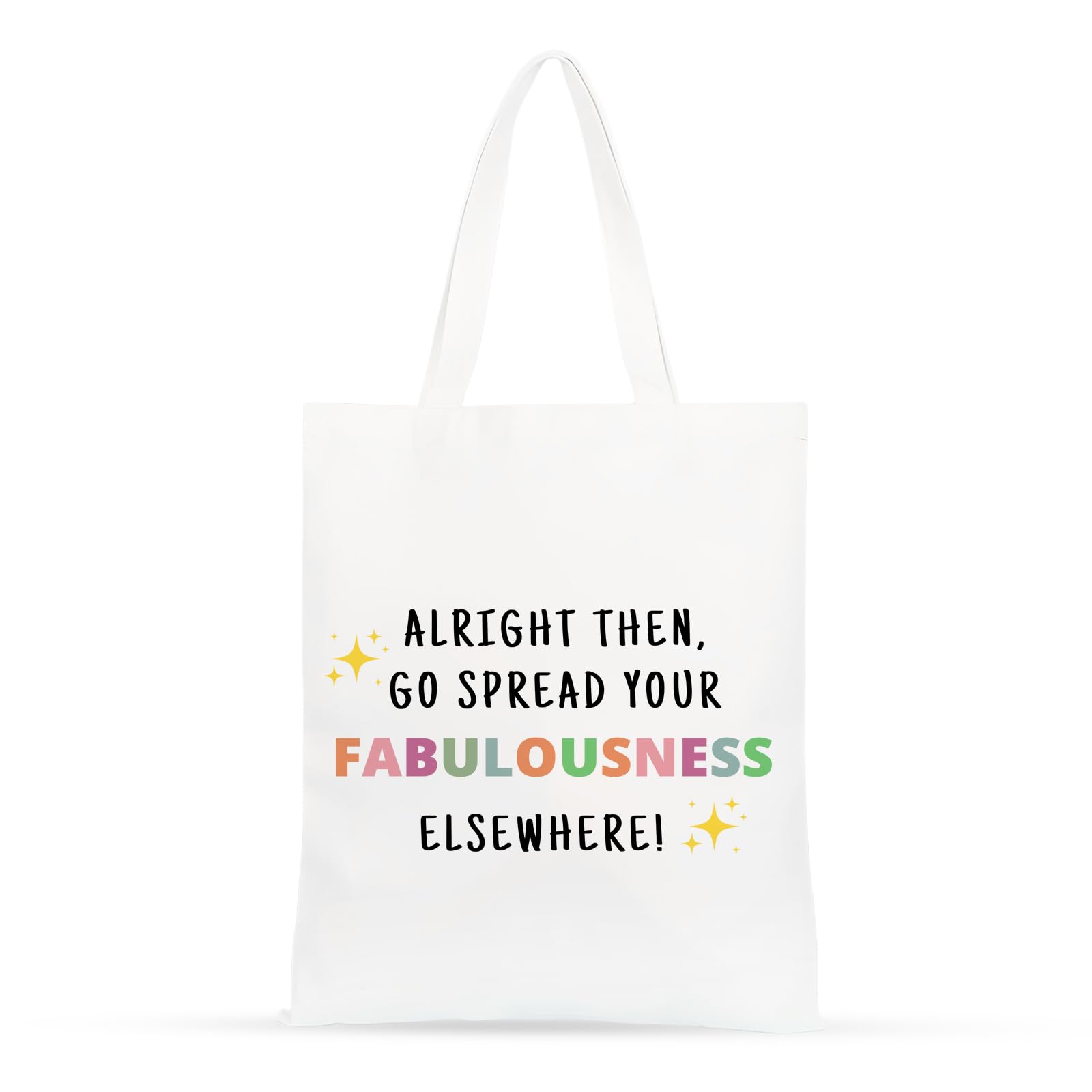 RUHSNJK Sorry Your Leaving Gifts Funny Canvas Tote Bag 40x35cm, Farewell Gifts for Coworkers Leaving Gift for Colleagues Women, Reusable Work Bag Goodbye Gift Colleague Friendship Keepsake
