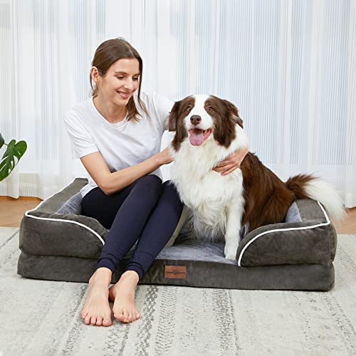 Comfort Expression Xxl Dog Bed, Waterproof Orthopedic Dog Bed, Jumbo Dog Bed For Extra Large Dogs, Durable Pv Washable Dog Sofa Bed Dark Green, Large Dog Bed With Removable Cover With Zipper #TOP5