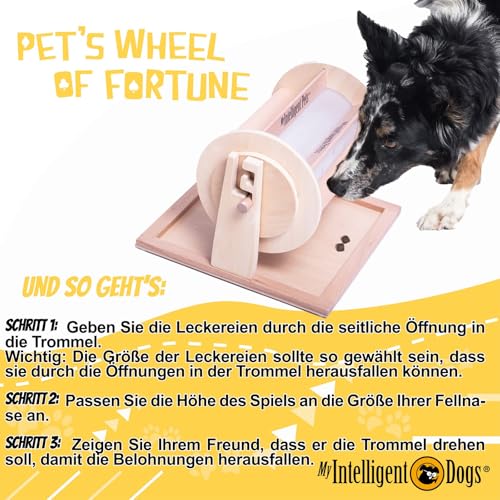 My Intelligent Dogs Interaktives Hundespielzeug Intelligenz - Intelligenzspielzeug für Hunde & Katze - Interaktives Spielzeug Hund, Katzenspielzeug - Denkspiele für Hunde - Wheel of Fortune