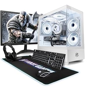 Vibox IV-8 Gaming PC Compleet • 23-inch scherm • AMD Ryzen 7 5700X 8 kernen • Nvidia RTX 3050 6GB • 16GB RAM • 500GB SSD • Windows 11 • WiFi 6 + Bluetooth 5.4