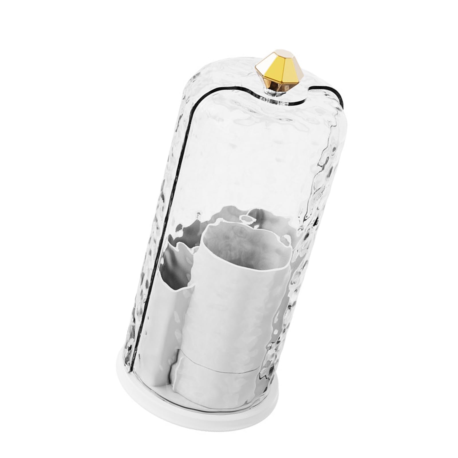 Shurhome Multi Tiered Rotating Cosmetic Case Transparency Visible Compartments Bathroom Countertop Storage Container Transparent Multi-Tier Cosmetic Storage for Bathroom Countertop & Skincare