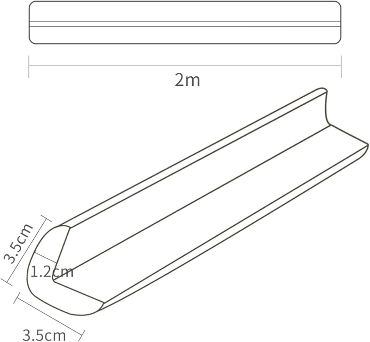 Eckenschutz, Schaumstoff-Kantenschutz, Kanten- und Eckenschutz for Möbel, Kantenschutzpolster mit Klebstoff, Wandkantenschutz aus Schaumstoff, Stoßfänger for Tischkanten, scharfe Ecken,(Woody,3pcs)