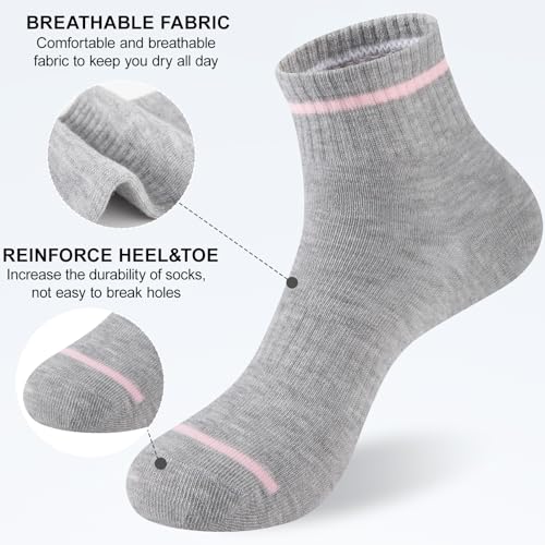 Heatuff 9 Pairs Womens Ankle Quarter Socks Thin Casual Athletic Gym Mini Crew Socks for Women4