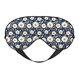 Diseño ajustable: equipado con una correa elástica ajustable, nuestro antifaz para dormir con estampado floral de margaritas blancas permite la personalización al nivel de comodidad deseado sin ejercer presión sobre tus ojos. El antifaz para dormir se puede llevar en ambos lados, añadiendo comodidad y versatilidad a tu rutina de sueño