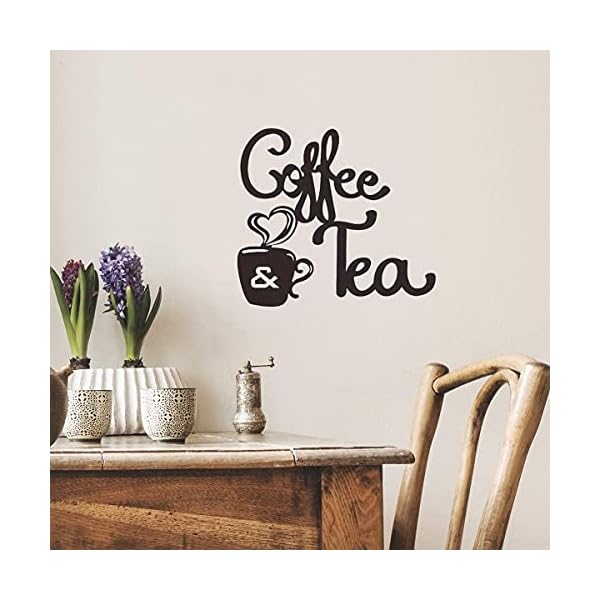 Metal Coffee Sign Hanging Wall Art Sign Coffee And Tea Bar Sign Black