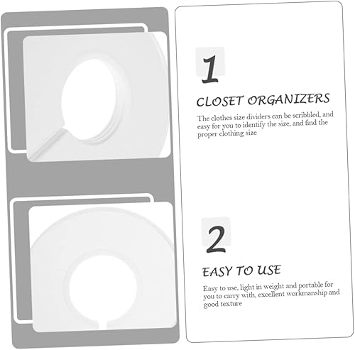 Miniatura 7 de CHILDWEET 12 piezas de hebilla de tamaño para armario, perchas redondas, divisores de tamaño de armario, divisores de tamaño de armario, divisores