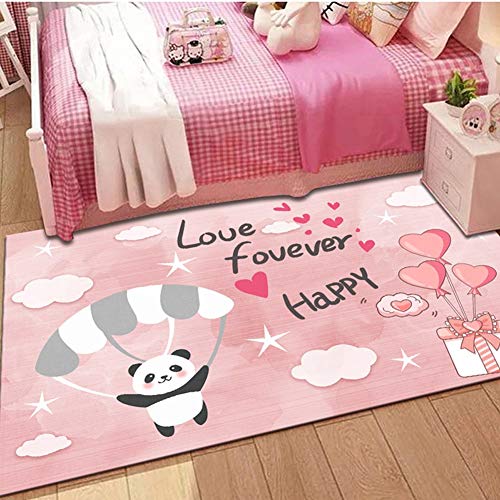 QUD Príncipe y Princesa Azul Zona Rosa Alfombra Moderna Linda del Din