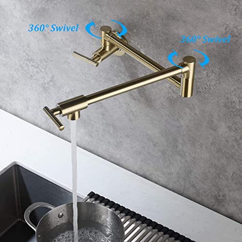 Robinet de cuisine pliable à bras pivotant double articulation gain de place
