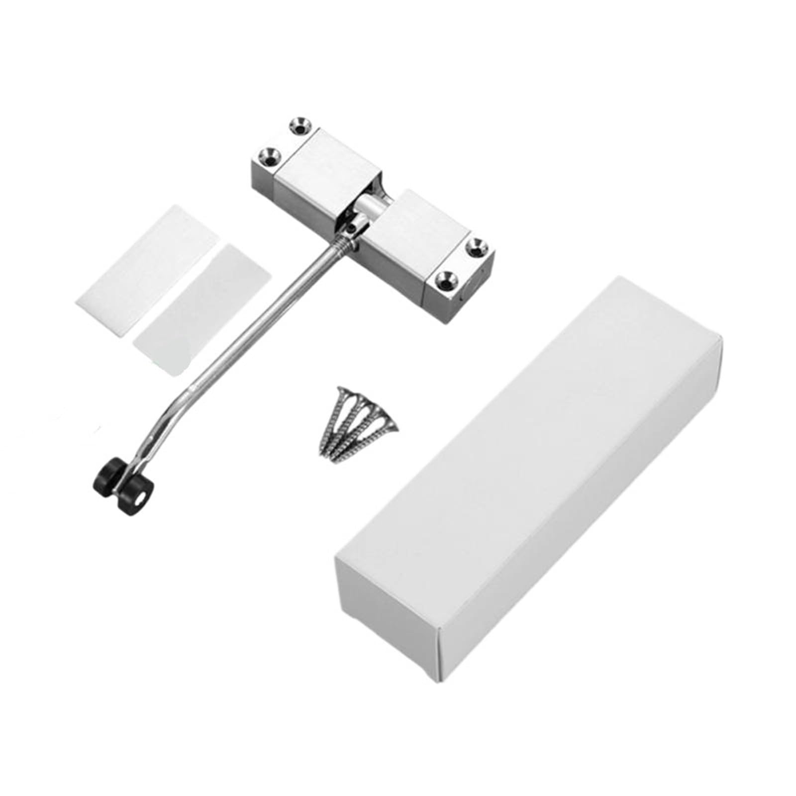 Ferme-porte automatique G5AB, 1 pièce, mécanisme à ressort silencieux, durabilité, alliages d'aluminium(Silver)