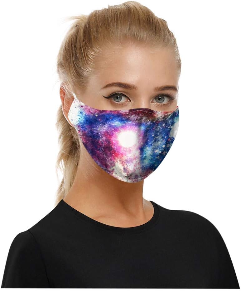 5PCS Bandana Face Reusable Dust Cloth Protection Washable Elastic String Cover Cycling Motorcycle Half Fashion Cotton Fabric Breathable Rewashable Re-Useable Scarf
