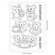 GLOBLELAND Klare Stempel Mit Maus Und Dessert Für Scrapbooking. Happy Birthday Stempel. Transparenter Tier Silikonstempel Für Die Kartengestaltung DIY Prägung Journaling