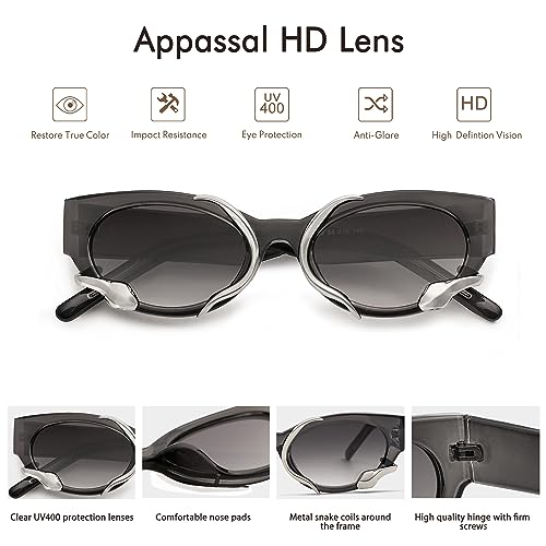 Trendy Sunglasses for Women Men Vintage Narrow Cateye Metal Snake Sunnie Y2k Accessories AP3621