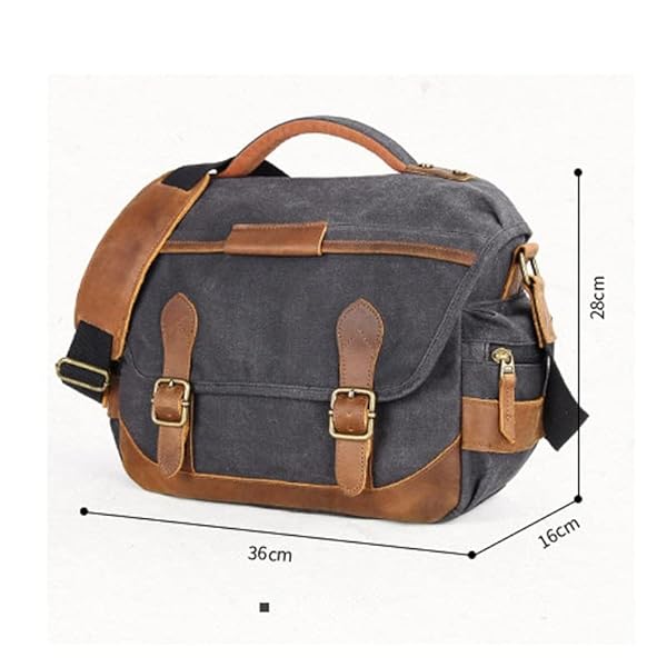 JHDFH Waterdichte Camera Canvas Fotografie Schouder Casual Messenger Bag Herentas SLR Cameratas (Color : A, Size : One size)