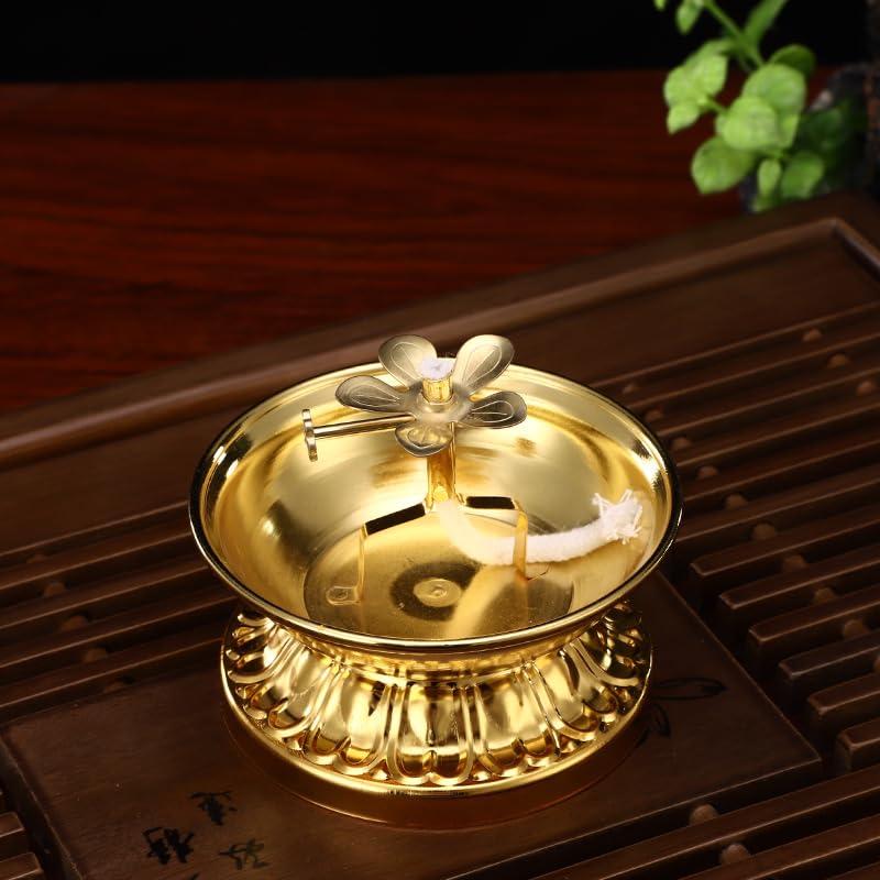 Amazon.com: 佛具Buddha Utensil 铜合金酥油灯家用苏油灯灯小号