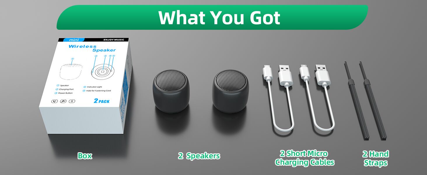 Amazon.com: SEVENKA 2 Mini Speakers, 3W Portable Small Wireless