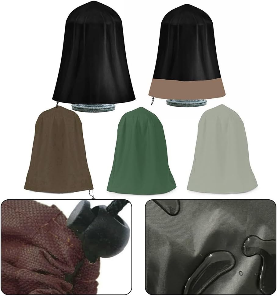 36"x42" Outdoor Fountain Cover, Garden Fountain Statue Protective Cover With Drawstring Windproof Cover For Bird Bath(Coffee)