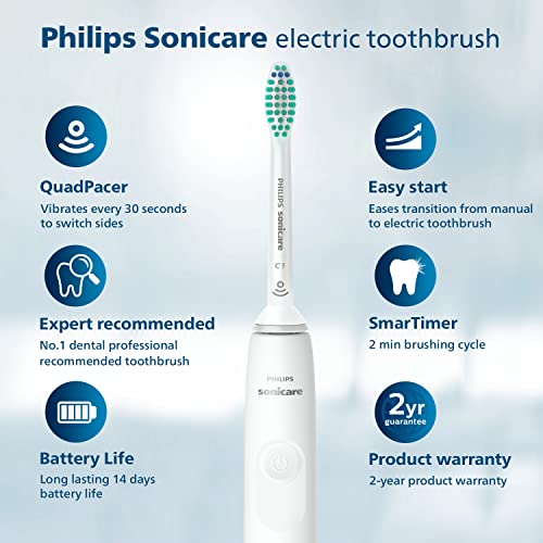 Image of • Philips Sonicare Electric Toothbrush I No 1 Dentist Recommended Sonic Toothbrush I 3X Plaque Removal I Ideal for Sensitive Gums & Teeth I Bright Smile & Fresh Breath I 14 Days Battery Life I 2 Minute Smart Timer I Upgrade To Advanced Sonic Technology - HX3641 /11