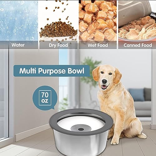 JUNZAI Ciotola Antigoccia Cane, 2L, a Prova di