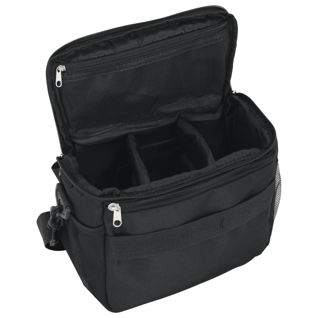 Borsa per fotocamera in tessuto Oxford 600D con custodia impermeabile, imbottita e antiurto, con divisorio interno estraibile, tracolla regolabile, ideale per DSLR, fotocamera a sistema