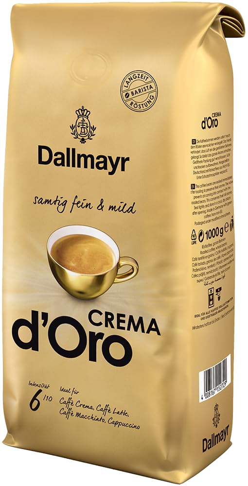 Dallmayr d'Oro do Brasil コーヒー 1000g 2袋 Amazon.com : Dallmayr Crema d'oro mild und fein in Bohne, 1er Pack