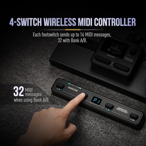SONICAKE Contrôleur MIDI sans Fil 4 Boutons Contrôle via Application BT – vue 3