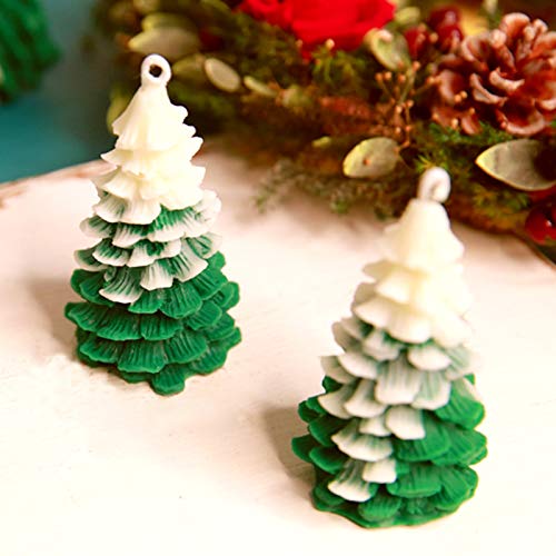 3D Christmas Tree Candle Mold Silicone Molds For Candle Making Xmas Pine Tree Silicone Soap Molds Diy Cake Decoration Bath Bomb Chocolate Jello Crayon Wax #TOP6