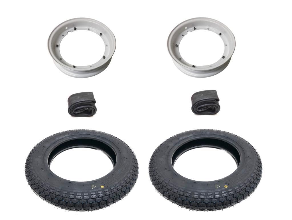 Kompletter Radsatz 3.50-10 passend für Vespa PK PX XL Rally T5 Lusso LML Star 125 150 200 Motovespa 150 – Reifen, Felgen, Schläuche