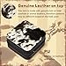 DEEKA Western Jewelry Box Case Real Leather Cow Print Cowhide Tooled Travel Jewelry Organizer Gifts Christmas Gifts for Women Country Girls Cowgirl Stuff Portable Travel Accessories -Black