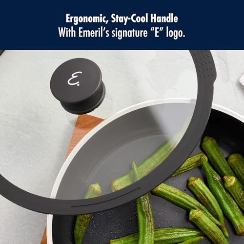 Image of HENCKELS x EMERIL Lagasse Nola 11-Inch Nonstick Saute Pan with Lid, PFAS-Free Aluminum Cookware, Made in Italy, Oven Safe Ceramic Nonstick Fry Pan