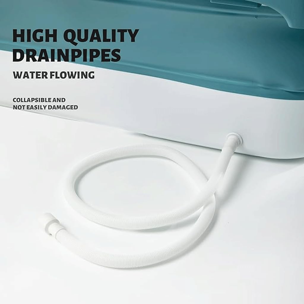 Bañera Plegable, Bañera Portátil para Adultos, Bañera Gruesa Plegable De Plástico, Bañera De Vapor Plegable con Tapa, Bañera Familiar para Adultos Y Niños, 136x62x52cm(Color:Rosa)