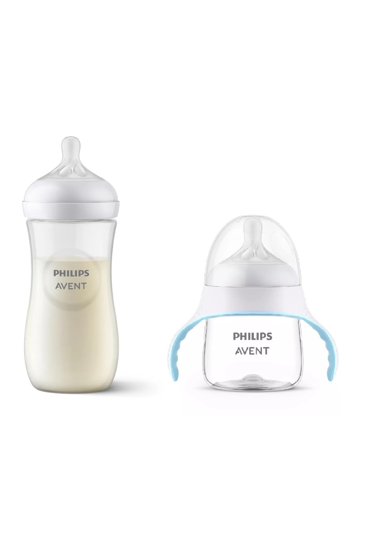 Philips Avent Natural Response 330ml Biberon, 150ml Eğitici Alıştırma Bardağı Seti, Şeffaf