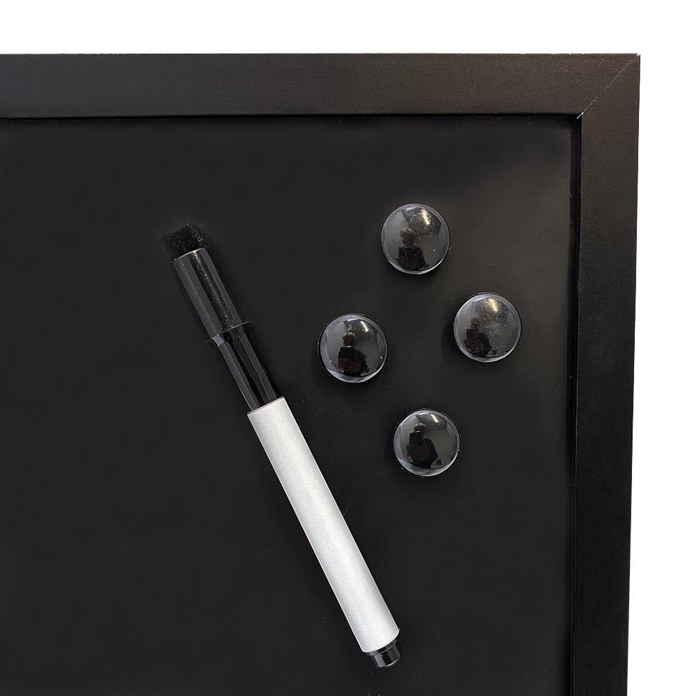 DisplayLager 3 in 1 Kombitafel, Magnettafel für Wochenplanung, Kork und Kreidetafel, inkl. 1 Marker, 4 Magnete, 12 Pins, 5 stk. Kreide (English, 40 x 60 cm)