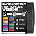 Strapworks Heavyweight Polypropylene Webbing - Heavy Duty Poly Strapping for Outdoor DIY Gear Repair, 3/4 Inch x 50 Yards, Black