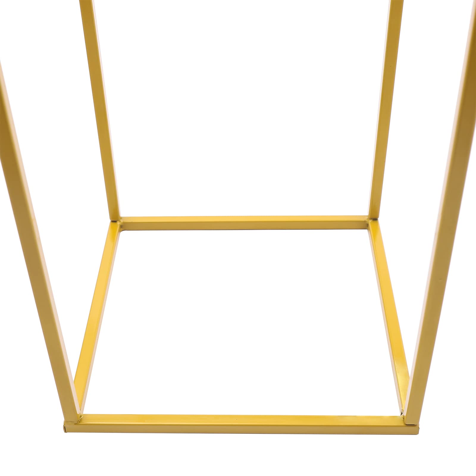 Złote wazony na wesele, 2 sztuki, złoty, prostokątny, 60 cm, geometryczny stojak na kwiaty, na wesele, imprezę, dekoracje