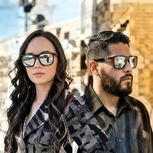 Image of Locs Men's Gangster Oversized Rectangular Horn Rim Sunglasses - 91055 & 91295 Series