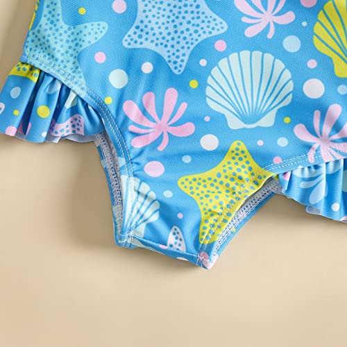 Baby Girls Ruffle Swimwear Toddler Hawaii Flower Romper Swimsuit Summer Sleeveless Bathing Suit Cute Girls Bikinis4