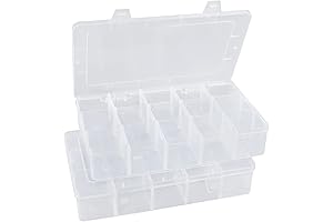100% Airtight & Food Safe Snackle Box 2 Pack with 15 Grids