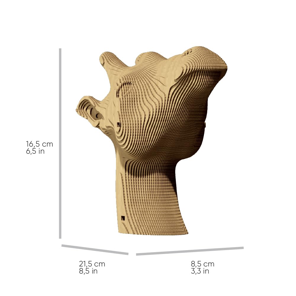 Girafe Puzzle 3D en Carton – Maquette à Monter | 62 Pièces, 22 × 17 × 8 cm – Kit Sculpture DIY à Peindre, Matériaux Recyclés, Ados & Adultes, Idée Cadeau Déco