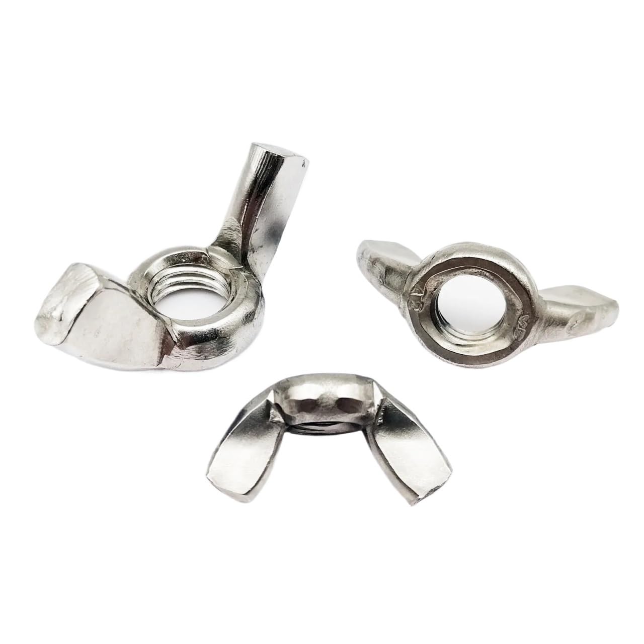 EBZFASO Wing Nuts Assortment Kit, Wing Nuts 304 Stainless Steel 57PC M3-M12 Adjust Thumb Hand Tighten(10PC M6)